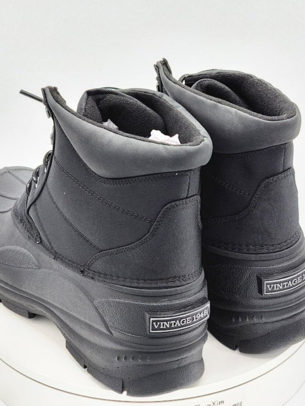 Weatherproof Vintage Jack Men’s Size 10 Black Waterproof Winter Snow Boots - Picture 5 of 11